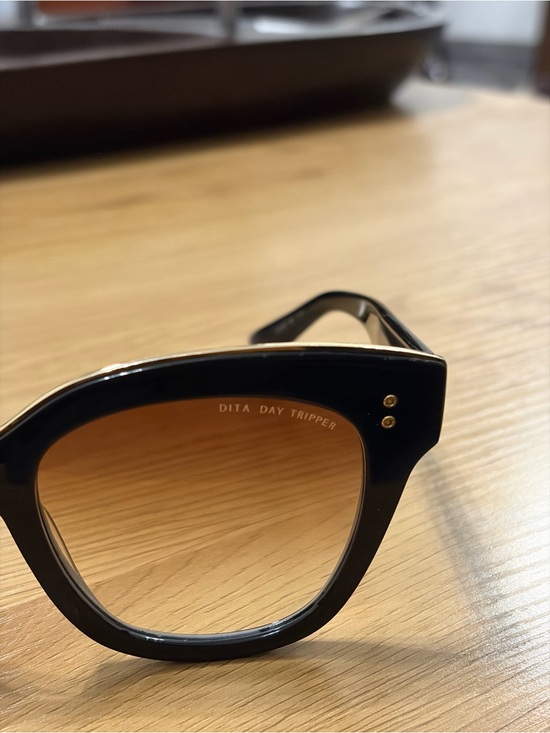DITA Black Day Tripper Sunglasses with Gold Trim Gradient Lenses Made in Japan main image 5